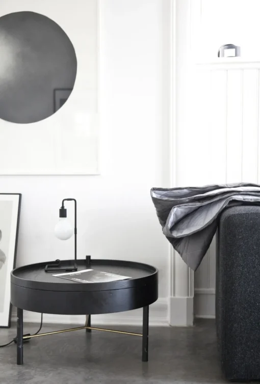 Audo Turning SofabordØ65 Sort Aske