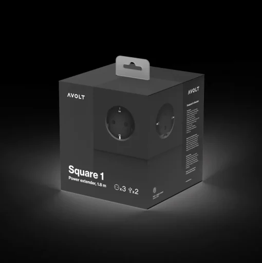 Avolt Square 1 USB C & Magnet 180cm Stockholm Black