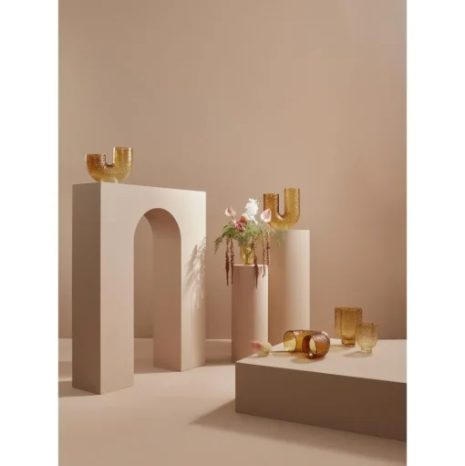 AYTM ARURA Trio Vase 25 cm Amber