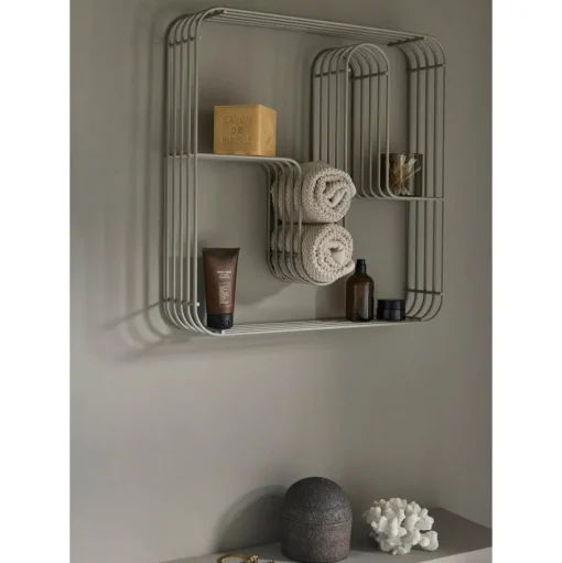 AYTM CURVA Hyldedisplay Firkant Taupe