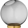 AYTM GLOBE Vase med Stand Sort/GuldØ21 cm
