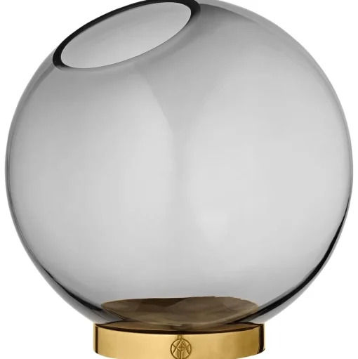 AYTM GLOBE Vase med Stand Sort/GuldØ21 cm