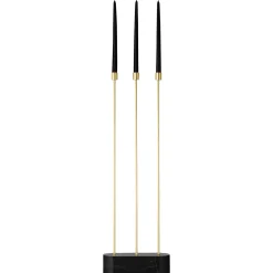 AYTM GRASIL Gulv Lysestage Sort/Guld