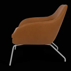 Bent Hansen Asento Lánestol Rustfrit Stål/Cognac