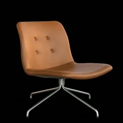 Bent Hansen Primum Lánestol Rustfri Stål Ben/Cognac