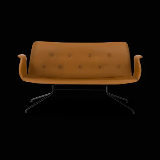 Bent Hansen Primum Sofa med Armlán Sort/Cognac