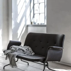 Bent Hansen Primum Sofa med Armlán Sort/Cognac