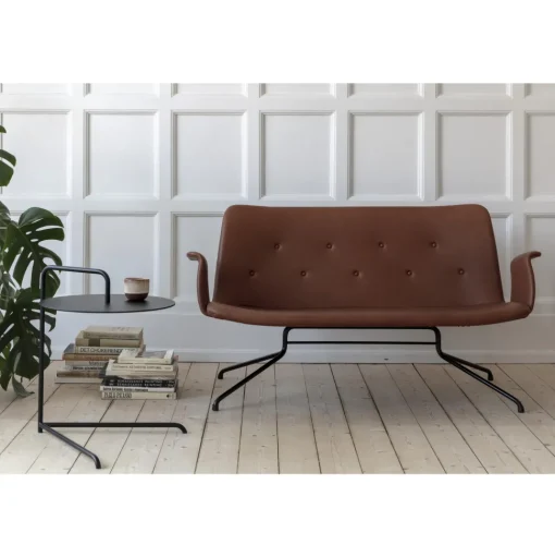 Bent Hansen Primum Sofa med Armlán Sort/Cognac