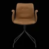 Bent Hansen Primum Spisebordsstol med Armlán Og Swivel Sort/Brandy