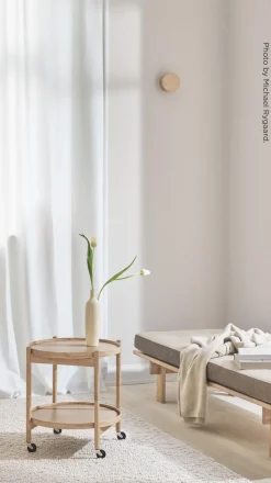 Brdr. Krüger Bølling BakkebordØ50 Bøgetrá Olieret med Plader I Beige/Brun