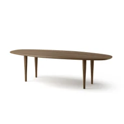 Brdr. Krüger Jari Sofabord Ellipse 130x58 cm Røget Egetrá