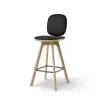 Brdr. Krüger Pauline Comfort Barstol H65 Egetrá/Sort Láder