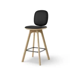 Brdr. Krüger Pauline Comfort Barstol H65 Egetrá/Sort Láder