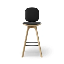 Brdr. Krüger Pauline Comfort Barstol H65 Egetrá/Sort Láder