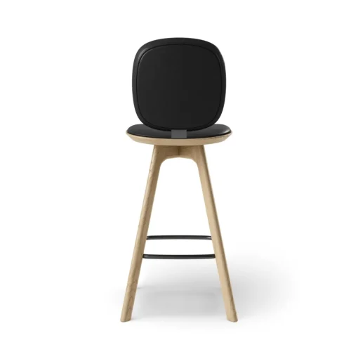 Brdr. Krüger Pauline Comfort Barstol H65 Egetrá/Sort Láder