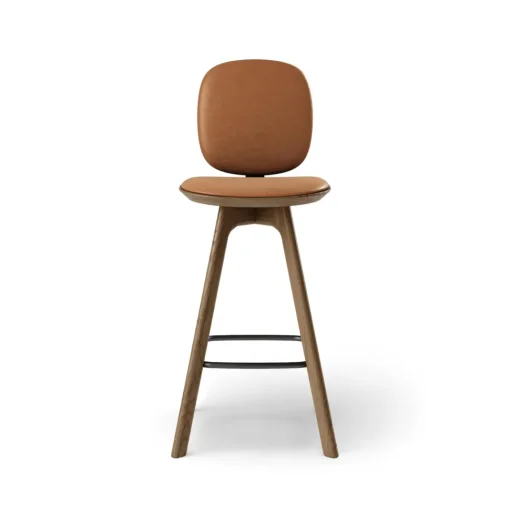 Brdr. Krüger Pauline Comfort Barstol H75 Røget Egetrá/Brandy Láder
