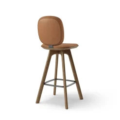 Brdr. Krüger Pauline Comfort Barstol H75 Røget Egetrá/Brandy Láder