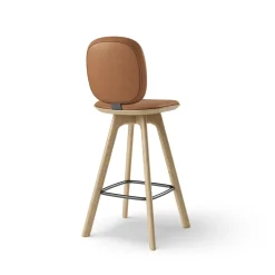Brdr. Krüger Pauline Comfort Barstol H65 Egetrá/Brandy Láder