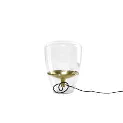 Brokis Balloons Lille Bord/Gulvlampe Klart Glas/Messing