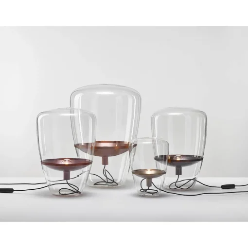 Brokis Balloons Lille Bord/Gulvlampe Klart Glas/Messing