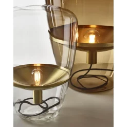 Brokis Balloons Stor Gulvlampe Klart Glas/Messing