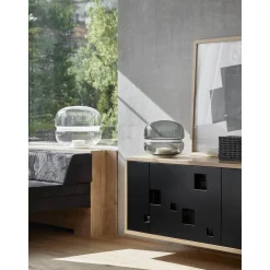 Brokis Macaron Bordlampe Lille Klart Glas/Hvid Onyx