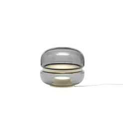 Brokis Macaron Bordlampe Lille Røgfarvet Glas/Hvid Onyx