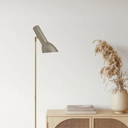 Cph Lighting Oblique Gulvlampe Olivengrøn/Messing