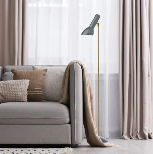 Cph Lighting Oblique Gulvlampe Olivengrøn/Messing