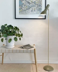 Cph Lighting Oblique Gulvlampe Olivengrøn/Messing