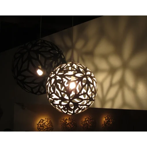 David Trubridge Floral PendelØ40 Sort 2 Sider