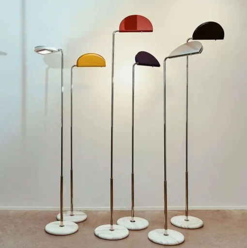 DCWéditions Mezzaluna Gulvlampe Krom/Hvid