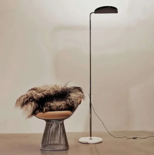DCWéditions Mezzaluna Gulvlampe Krom/Hvid