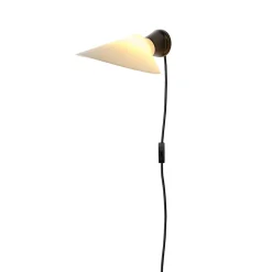 DCWéditions Plume CA Váglampe Sort/Porcelán