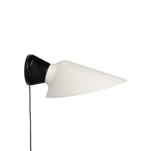 DCWéditions Plume CA Váglampe Sort/Porcelán