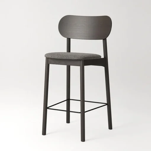 Decotique Elephant Barstol Mørkt Egetrá/Brunt Bouclé