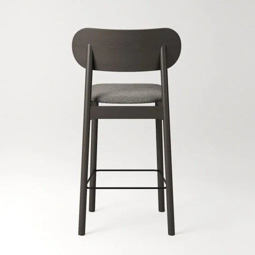 Decotique Elephant Barstol Mørkt Egetrá/Brunt Bouclé