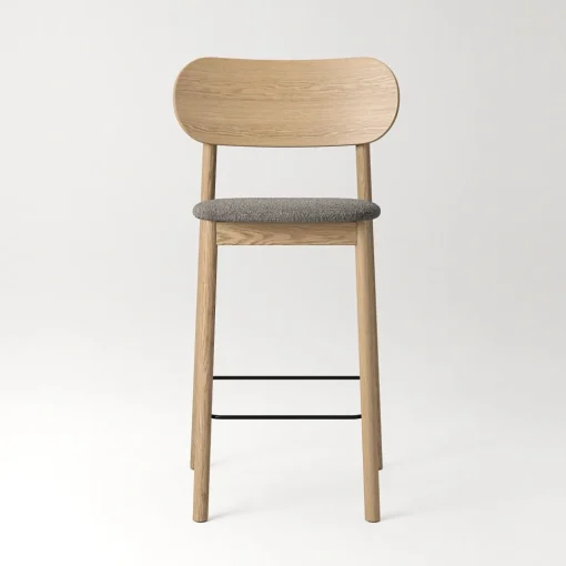 Decotique Elephant Barstol Naturligt Egetrá/Brunt Bouclé