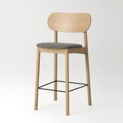 Decotique Elephant Barstol Naturligt Egetrá/Brunt Bouclé