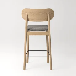 Decotique Elephant Barstol Naturligt Egetrá/Brunt Bouclé