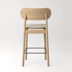 Decotique Elephant Barstol Naturligt Egetrá/Beige Fløjl