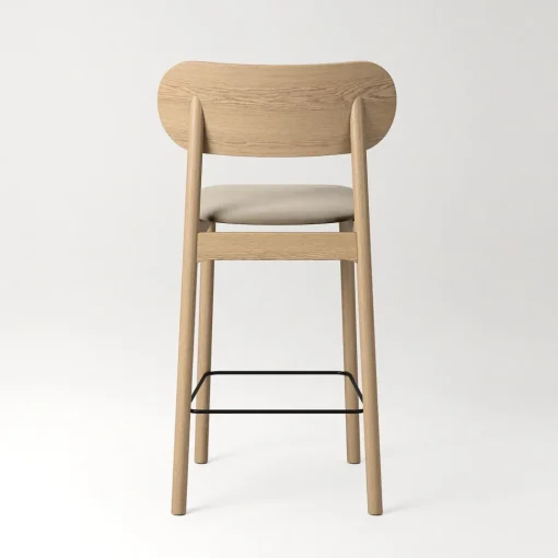 Decotique Elephant Barstol Naturligt Egetrá/Beige Fløjl