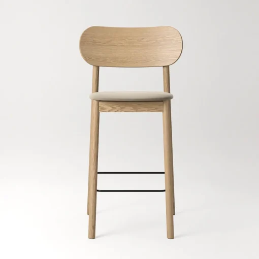 Decotique Elephant Barstol Naturligt Egetrá/Beige Fløjl