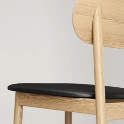 Decotique Elephant Spisebordsstol Naturligt Egetrá/Sort Láder