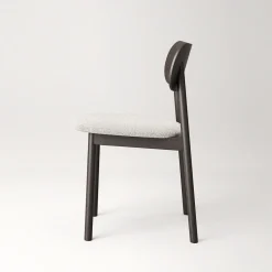 Decotique Elephant Spisebordsstol Mørkt Egetrá/Hvidt Bouclé