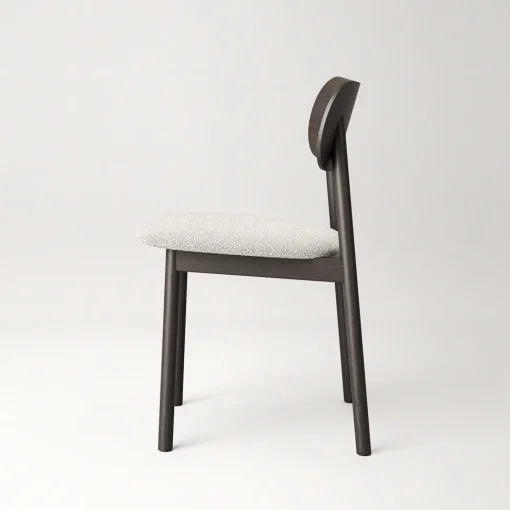 Decotique Elephant Spisebordsstol Mørkt Egetrá/Hvidt Bouclé
