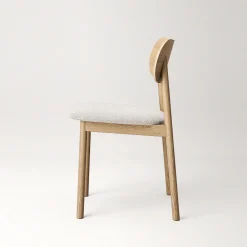 Decotique Elephant Spisebordsstol Naturligt Egetrá/Hvidt Bouclé