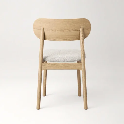 Decotique Elephant Spisebordsstol Naturligt Egetrá/Hvidt Bouclé