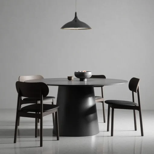 Decotique Elephant Spisebordsstol Mørkt Egetrá/Sort Láder