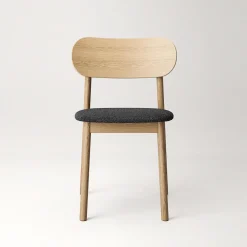 Decotique Elephant Spisebordsstol Naturligt Egetrá/Antracitfarvet Bouclé